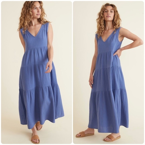 Marine Layer Dresses & Skirts - MARINE LAYER | Women’s  Corinne Double Cloth Maxi Dress Size S